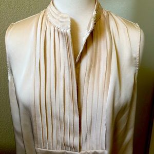 Banana Republic cream silk shell.